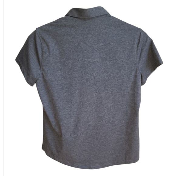 NWT Greyson Scarlett Short Sleeve Golf Polo Slim Fit Womens L Grey Golf Tennis - Picture 3 of 9